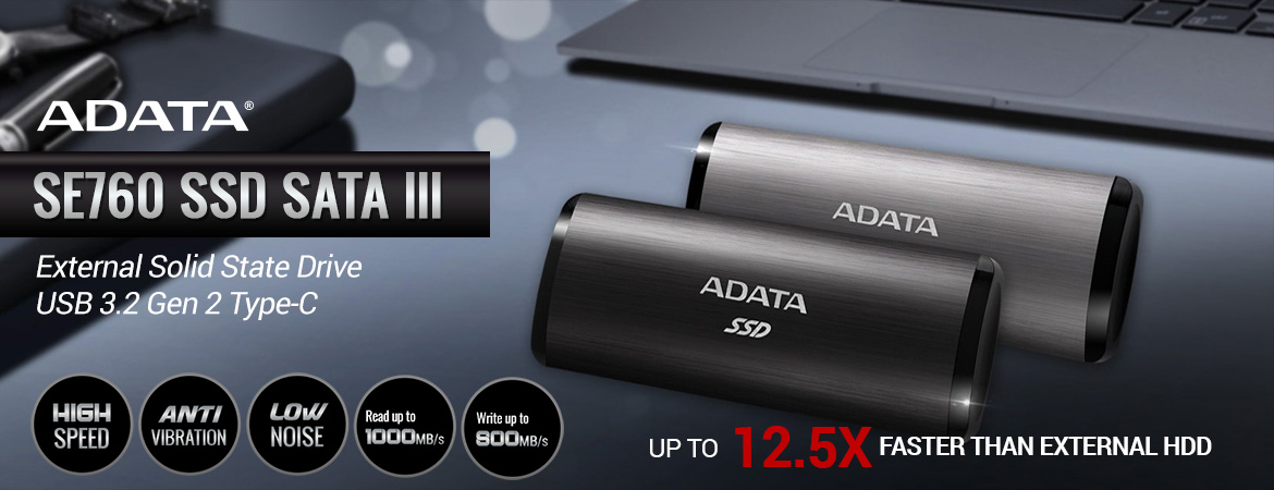 ADATA SE760 SSD Eksternal USB3.2 Gen2 Type-C